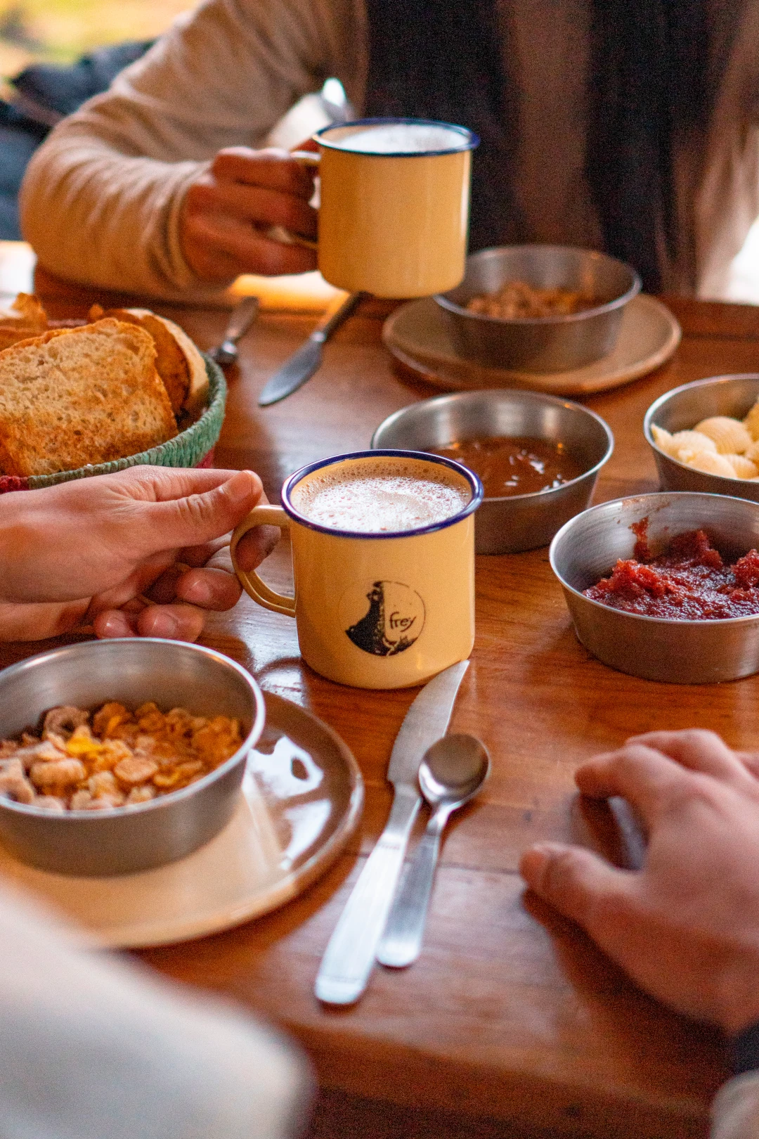 Desayuno en el refugio